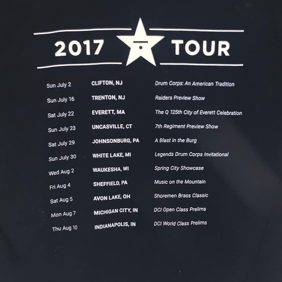 The Raiders 2017 Iconic concert tour double sided graphic T-shirt - Picture 4 of 6